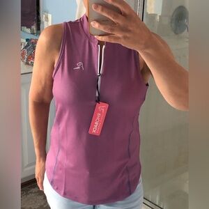 NWT RHOBACK Sleeveless Zip Golf top